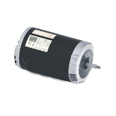 Weg 1 HP, 56J Frame, 208-230/460V AC Voltage, 3600 Nameplate RPM 11.22 Overall Length 00136OS3EJPR56J-S